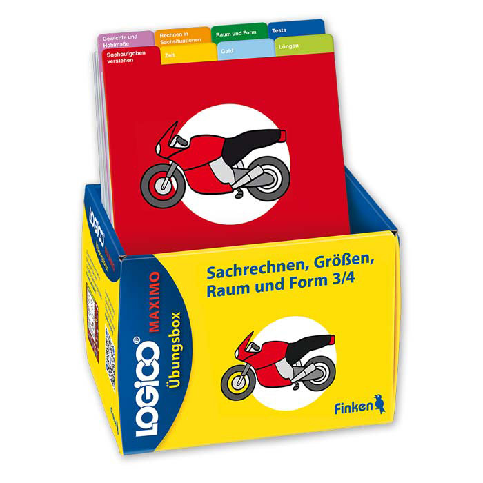 Sachrechnen, Größen, Raum und Form 3/4 | LOGICO-Übungsbox MAXIMO