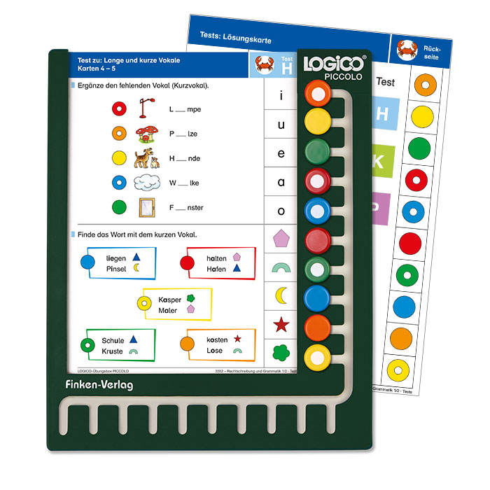 LOGICO-Übungsbox PICCOLO Rechtschreibung und Grammatik 1/2 | So funktioniert die Lösungskarte