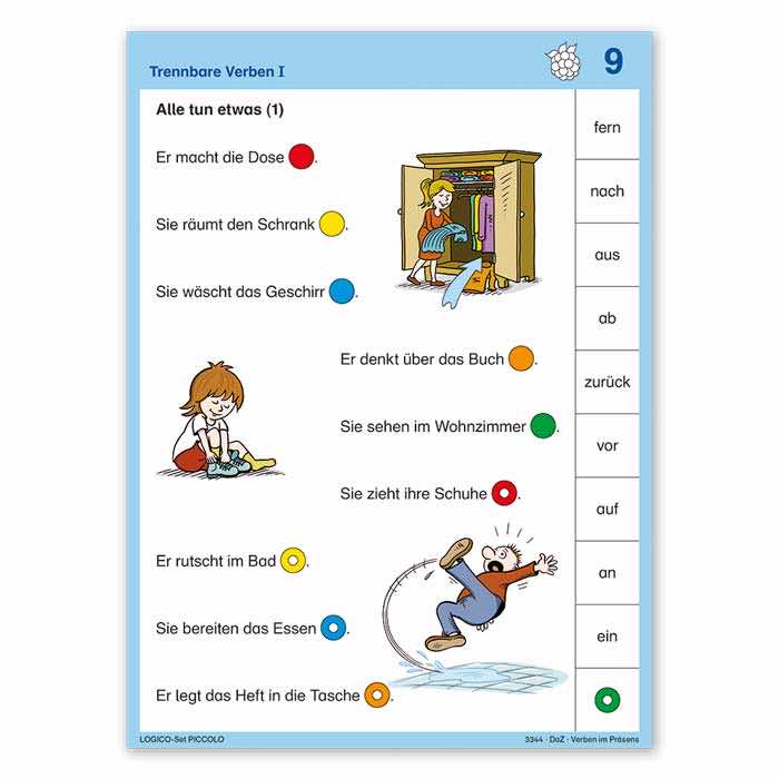 Verben im Präsens | LOGICO PICCOLO-Set | 3344| Beispielseite 3