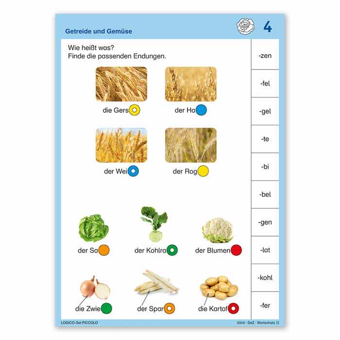 Wortschatz II | LOGICO PICCOLO-Set | 3340| Beispielkarte 1