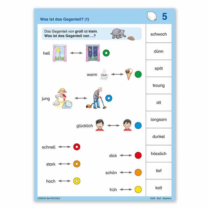 Adjektive | LOGICO PICCOLO-Set | 3336|Beispielkarte 1