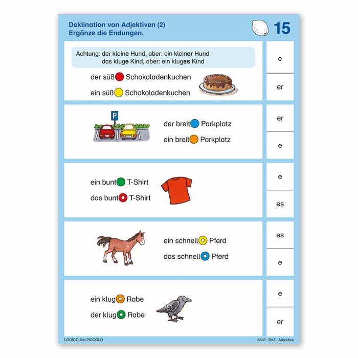 Adjektive | LOGICO PICCOLO-Set | 3336| Beispielkarte 3