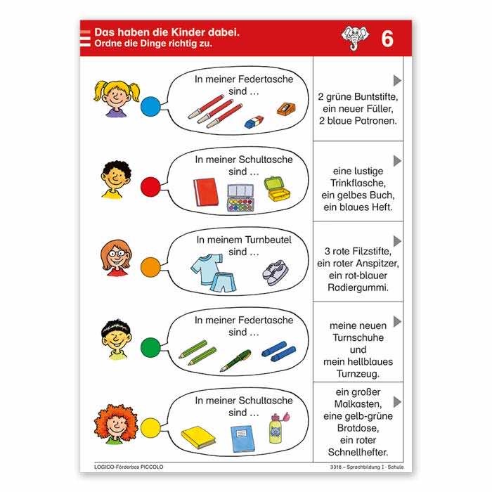Sprachbildung I | LOGICO PICCOLO-Förderbox |3318 | Beispielkarte 3