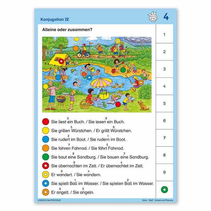 Verben im Präsens | LOGICO PICCOLO-Set | 3344| Beispielseite 2